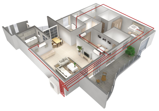 Aire acondicionado Multi split 5x1 Aire acondicionado Multi split 5x1
